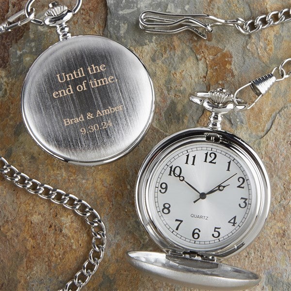 Engraved pocket watch for on sale groom