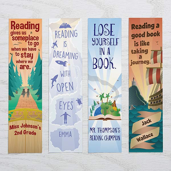 Personalized Paper Bookmarks Set Of 4 - Alphabet Fun