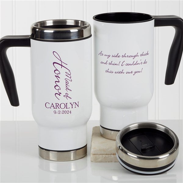 Bridal Party Engraved Travel Mugs