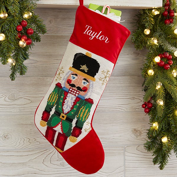 Personalized Needlepoint Stocking Family Stockings Old-fashioned