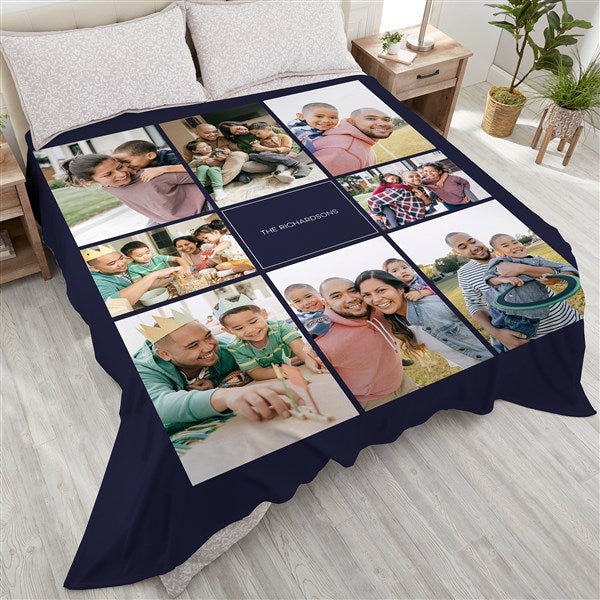 Photomontage Personalized 108x90 Photo Plush King Fleece Blanket