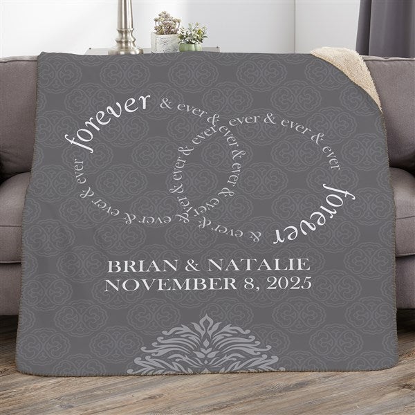 Personalized Anniversary Blankets - Forever & Ever - 17390