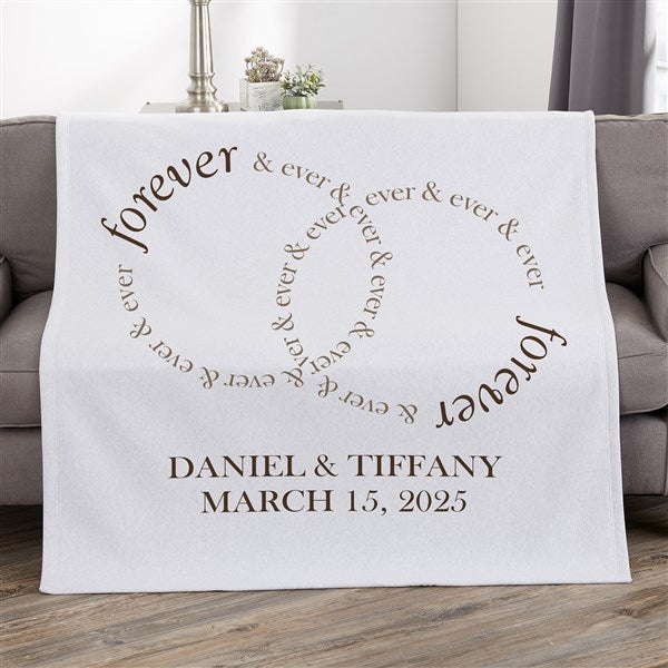 Personalized Anniversary Blankets - Forever & Ever - 17390