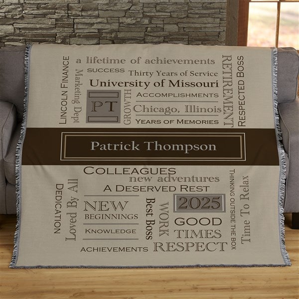 Personalized Retirement Blankets - Retirement Gifts - 17405