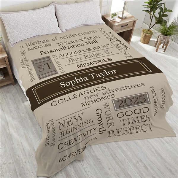 Personalized Retirement Blankets - Retirement Gifts - 17405