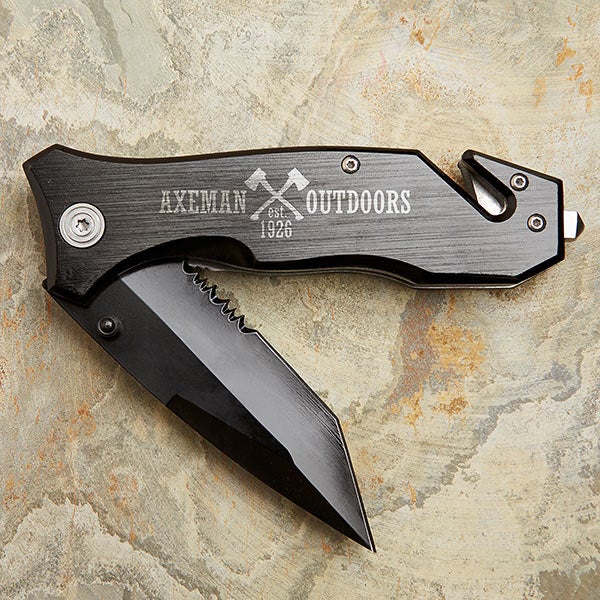 Personalized Logo Survivor Lock-back Knife - 17447