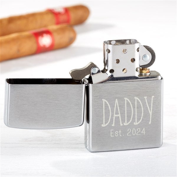 Personalized Zippo Windproof Lighter - Daddy Established - 17534