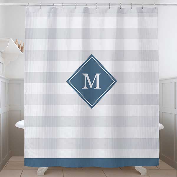 monogrammed shower curtain