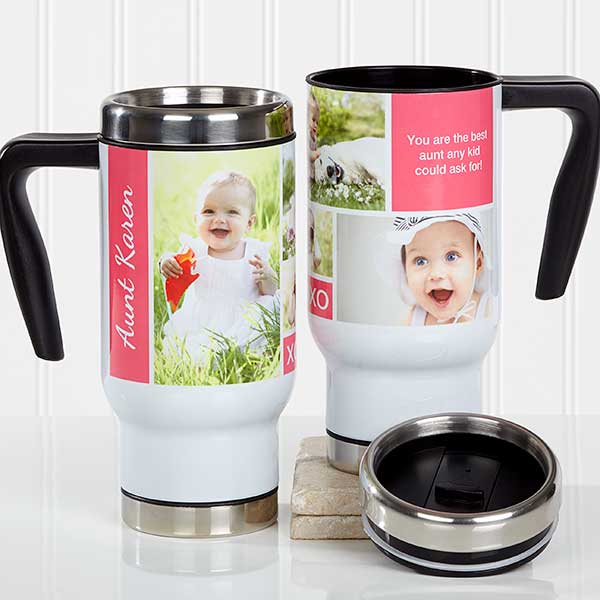 Personalized Travel Mug - Family Photo Collage