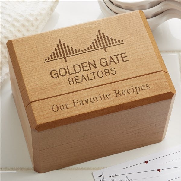 Personalized Logo Recipe Box - 17744