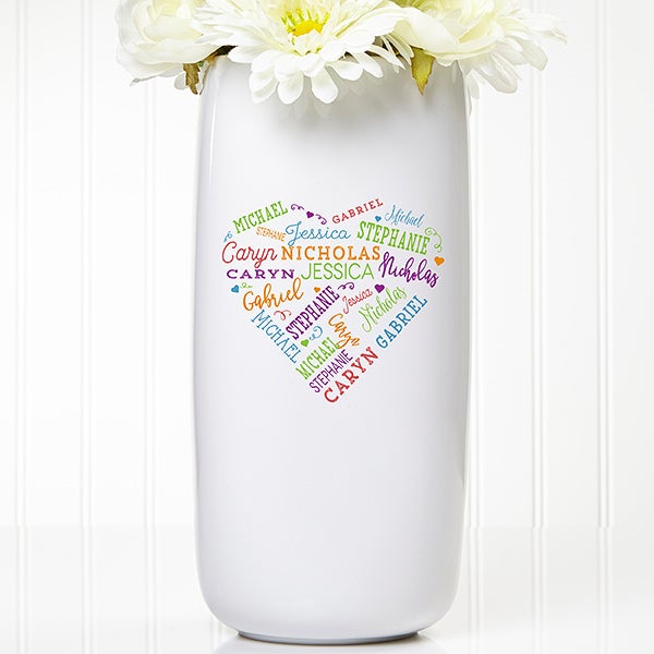 Personalized Flower Vase - Close To Her Heart - 17860