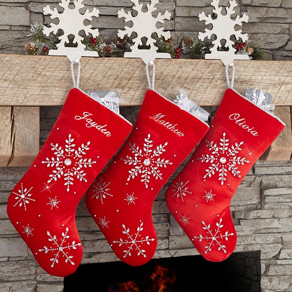 17893 - Season's Sparkle Embroidered Christmas Stocking