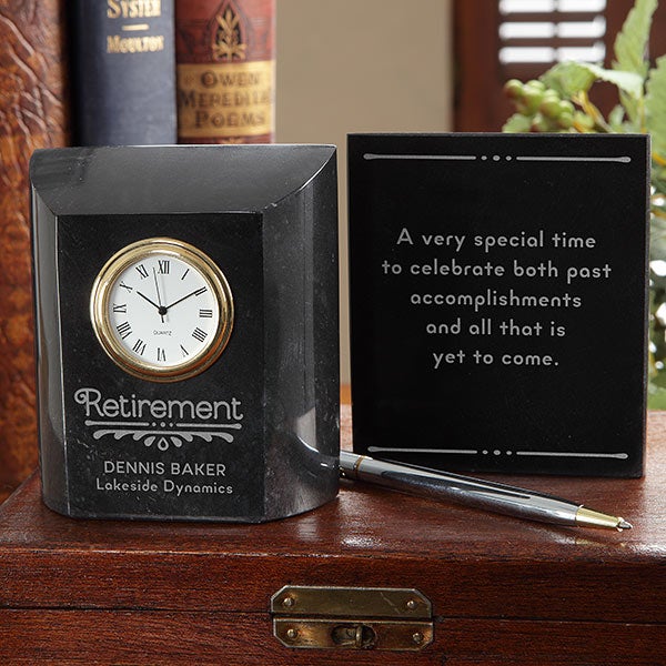 Retirement Gifts for Men and Women Personalized Engraved Desk