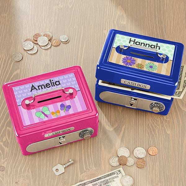 Personalized Kids Cash Box For Girls