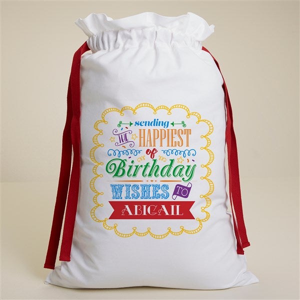 Personalized Birthday Canvas Gift Bag - 17975