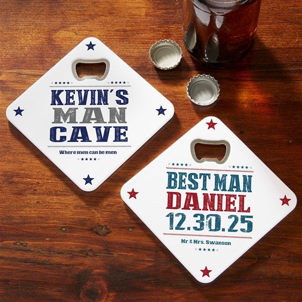 Personalized Beer Bottle Opener Coaster - 18002