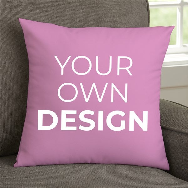 Design Your Own Personalized 14x14 Throw Pillow Pastel Pink