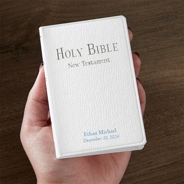 Tiny Testament Personalized Name Baptism Bible for Boy or Girl