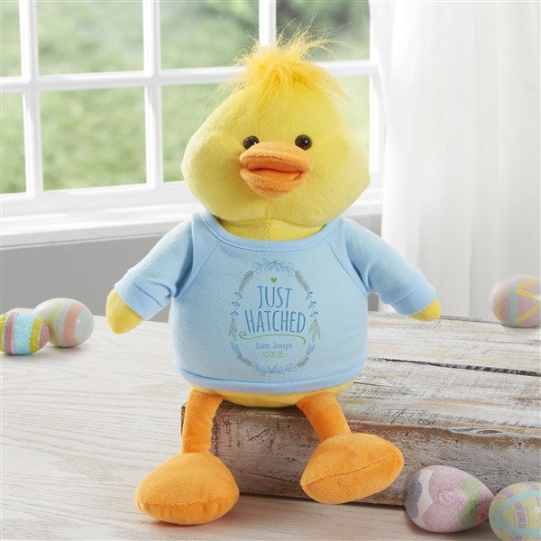 Personalized Baby Gifts - Just Hatched Plush Duck - 18050