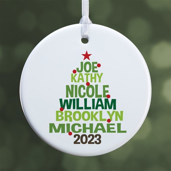 Personalized Family Tree Christmas Ornaments