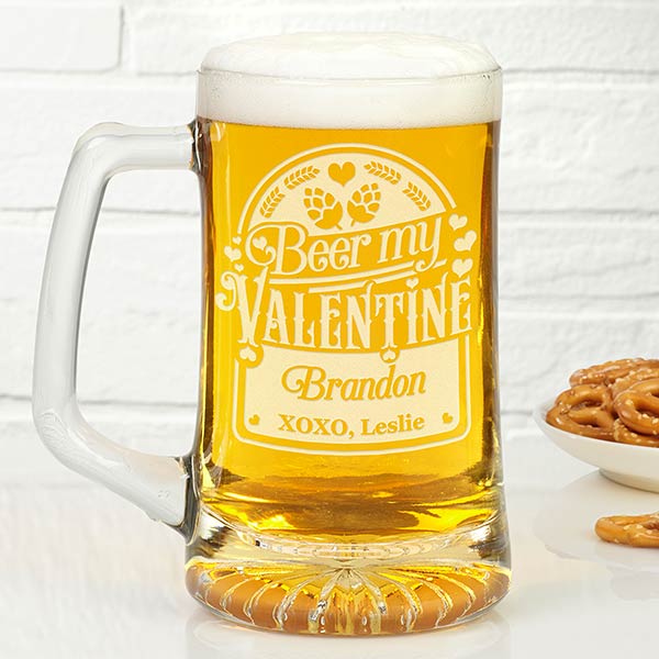 Personalized Beer Mug Beer My Valentine