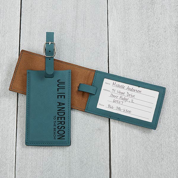 Bold Style Personalized Leather Luggage Tags - 18119