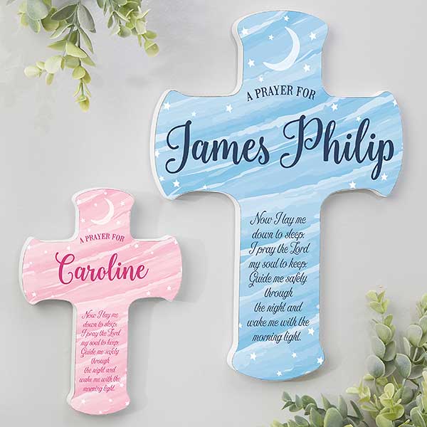 Children's Bedtime Prayer - Personalized Cross