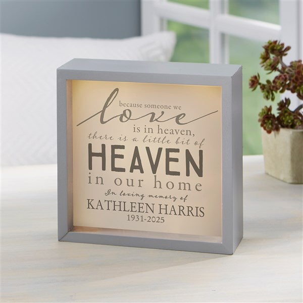 Personalized Memorial Shadow Box With Light - 18272