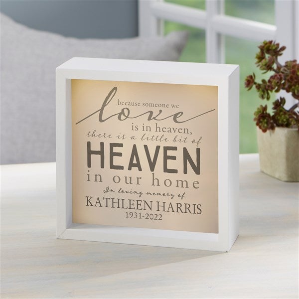 Heaven In Our Home 6x6 Ivory Custom LED Light Shadow Box