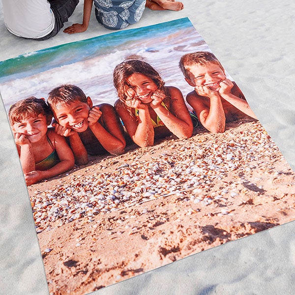 printed beach blanket