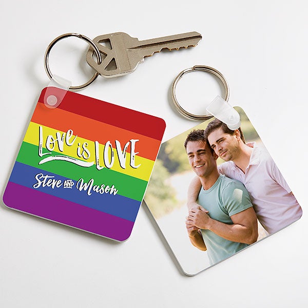 Love Is Love Personalized Photo Keychain - 18370