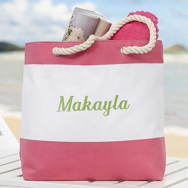 pink beach tote