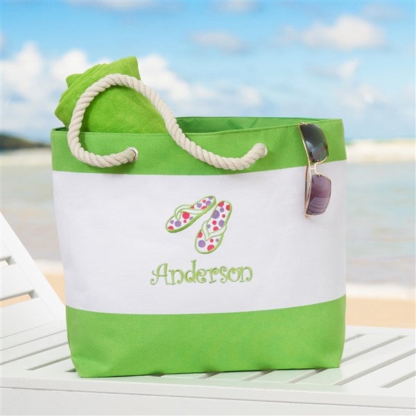 Embroidered Beach Bag - Name or Monogram - 18421