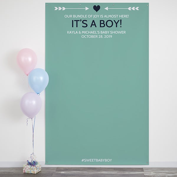 Personalized Photo Backdrop Baby Shower