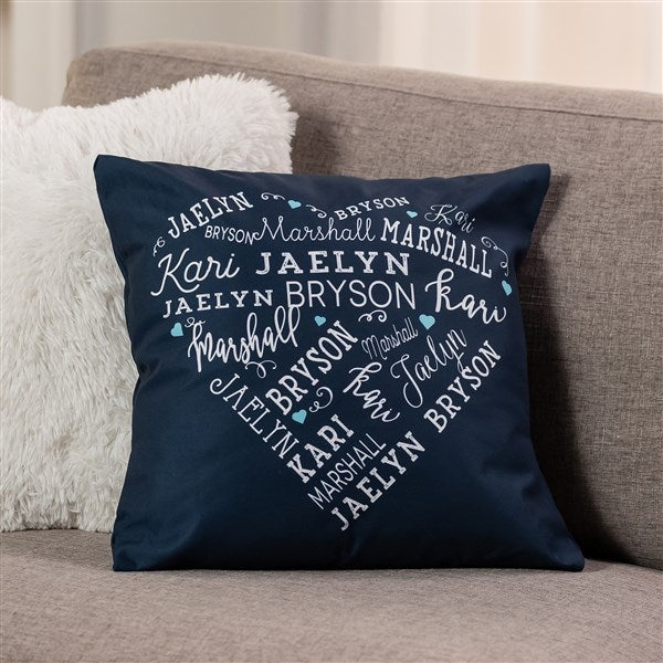 Heart Word Art Personalized Lumbar Pillow