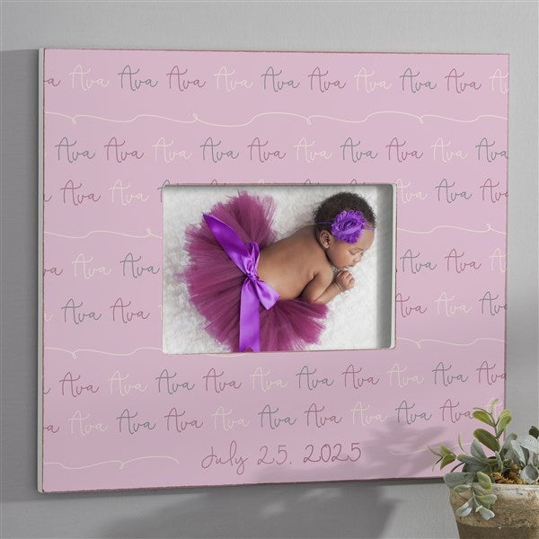 Personalized Modern Baby Girl Picture Frames - 18505