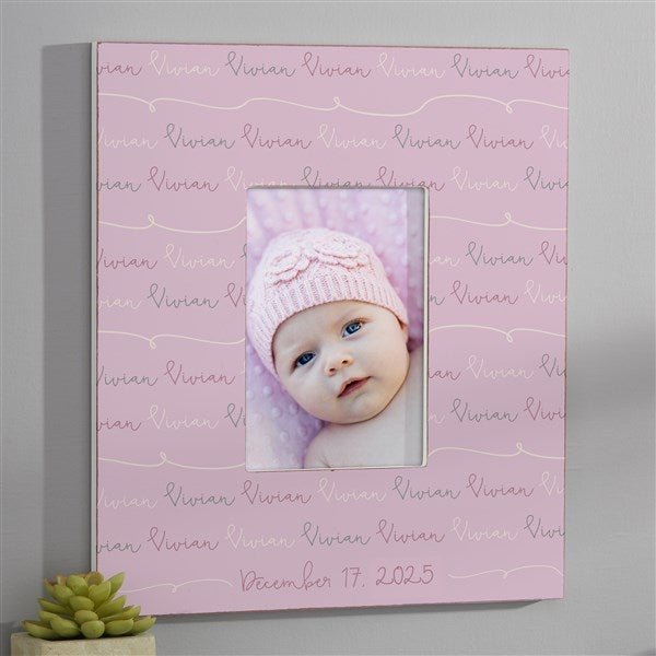 Personalized Modern Baby Girl Picture Frames - 18505