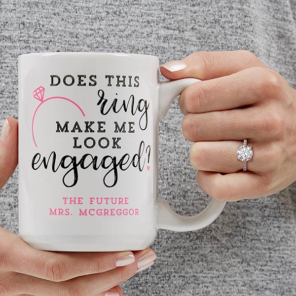 Personalized Engagement Coffee Mugs - 18546