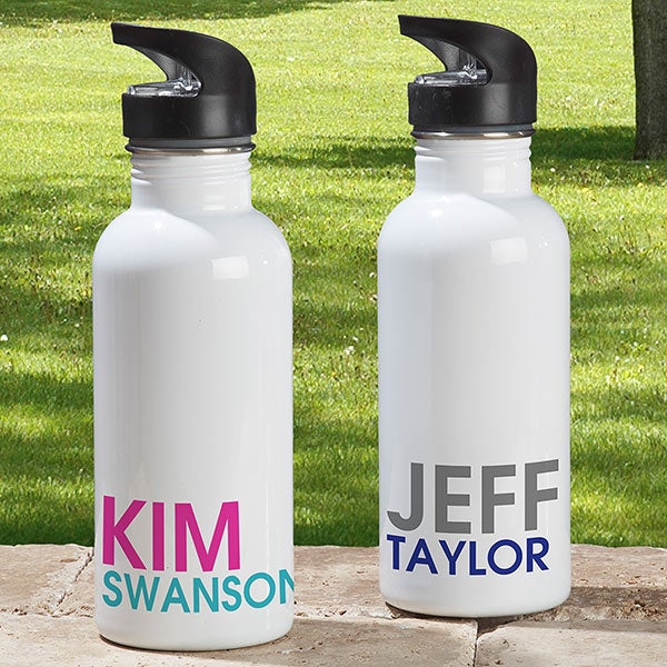 Personalized Water Bottle With Straw Lid, Custom Engraved Water Bottle,  Gifts for Her, Him, Birthday Gifts for Mom, Sports Drink Bottle 