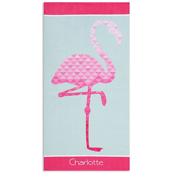 Flamingo Personalized 30x60 Beach Towel