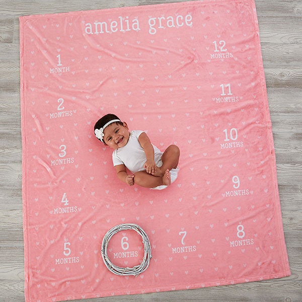 personalized monthly blanket