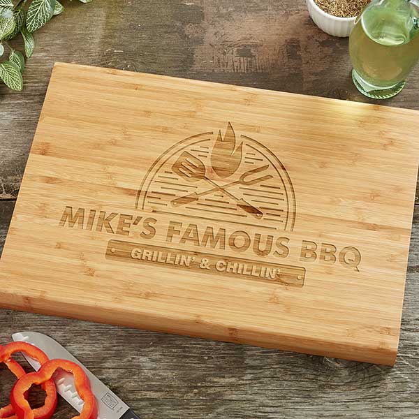 The Grillfather End Grain Custom Bamboo Cutting Board (2in Thick)