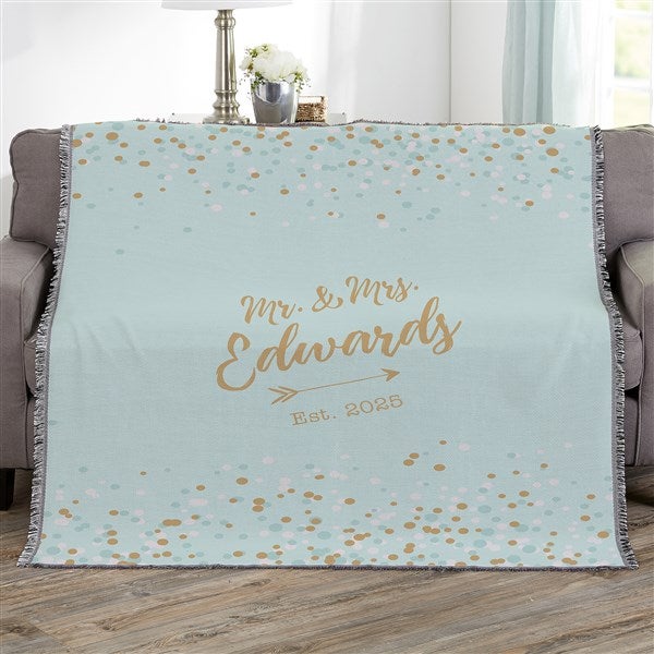 Personalized Wedding & Anniversary Blankets - Sparkling Love - 18625