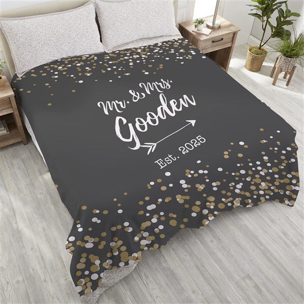 Personalized Wedding & Anniversary Blankets - Sparkling Love - 18625