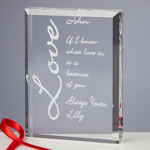 1863   Because of You Personalized Keepsake   Vertical