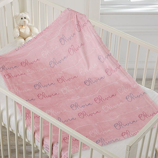 Download Modern Girl Name Personalized 30x40 Fleece Baby Blanket ...
