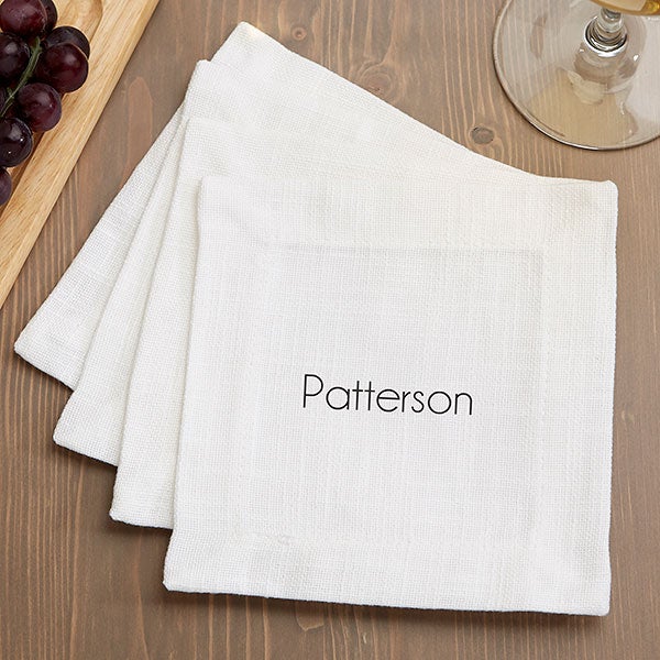 Personalized Cloth Cocktail Napkins Classic