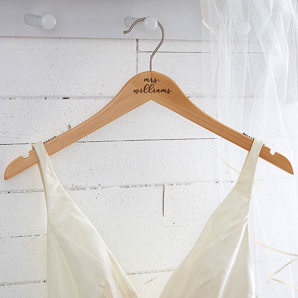 Bride Wedding Dress Hanger - Natural