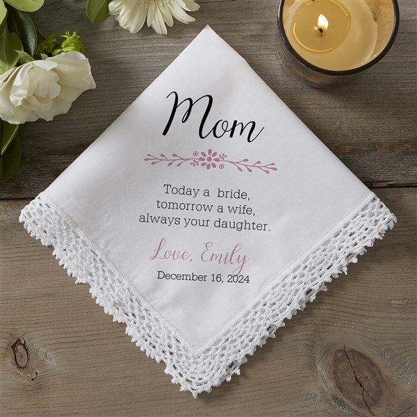 Mother of the Bride Handkerchief PRINTED Wedding gift CUSTOMIZED and  Personalized PadCop[1]