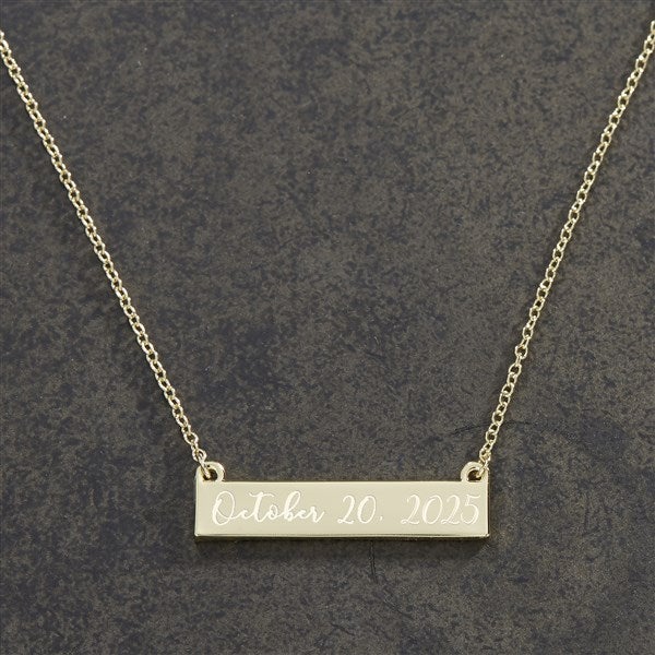 Personalized Nameplate Necklaces - Special Date - 18889